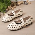 thumbnail image 5 of Women Casual Round Toe Lace Bow Buckle Festival Comfortable Walking Shoes Flat Ballet Style On Lightweight Breathable Non Daily Dressy, 5 of 9