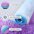 thumbnail image 2 of Lochas Fluffy Shag Area Rug Fuzzy Gradient Tie Dye Colorful Bedside Carpet Plush Rugs for Bedroom Living Room Nursery Baby Home Decor,4'x6',Blue/Purple, 2 of 8