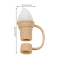 thumbnail image 2 of 4 Pcs Embouts de Paille Réutilisables Couvercles en Silicone Forme de Cornet de Crème Glacée Décorations de Paille, 2 of 8