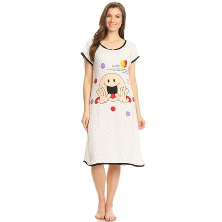 

Lati Fashion Women Nightgowns Short Sleeve Female Nightgowns & Sleepshirts