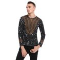 thumbnail image 3 of Camiseta De Manga Larga Con Estampado Floral En 3D De Estilo Étnico Para Hombre (Negro) (Xl)-195592.07 Likrtyny Caballero, 3 of 7