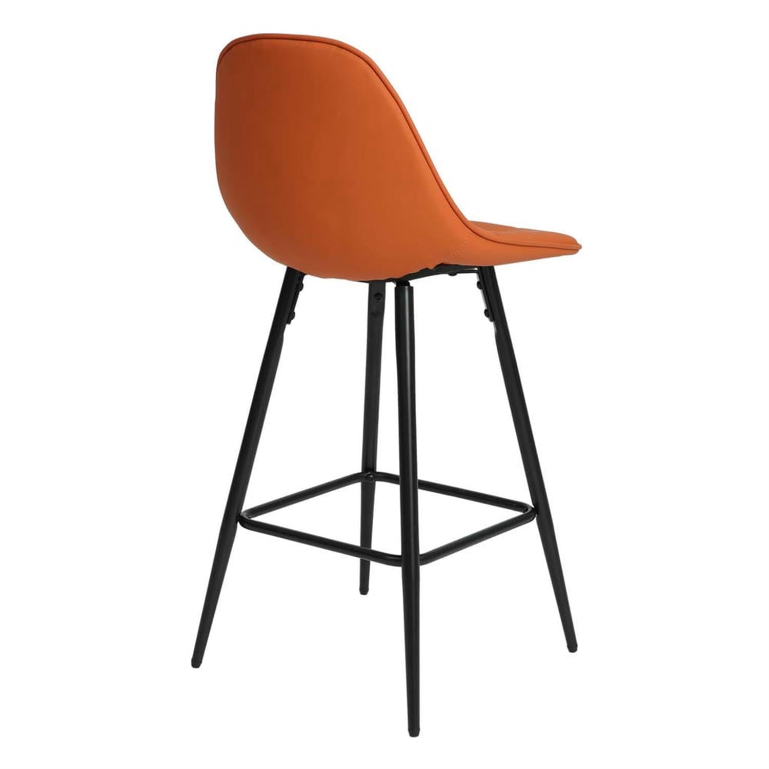 Demi Bonn 37" Counter Height Bar Stools Set of 2, Modern Barstools with Back, Kitchen Island Countertop Chairs for Dining Room, Brown