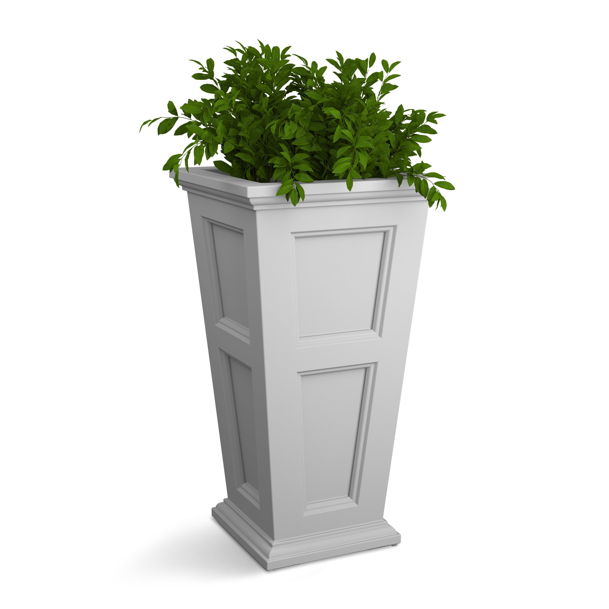 Mayne Fairfield 19" x 19" x 34" Square Tall White Self Watering Plastic Planter