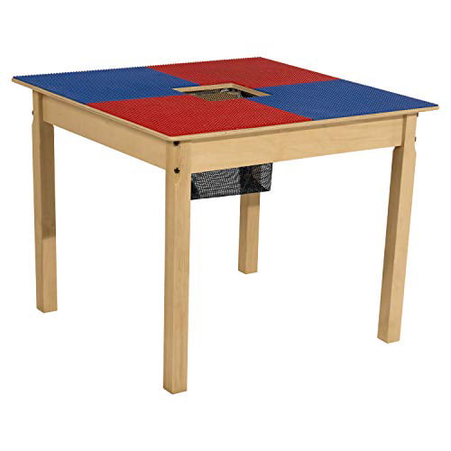 LEGO NATURAL PLAY TABLE WITH 3 STORAGE DRAWERS SOLID WOOD 22" HIGH LEGS 