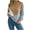 Khaki, variant on WREESH Fashion Pullover Women's Knitting Color Contrast Pullover Sweater Long Sleeve Round Neck Top Sweater Black