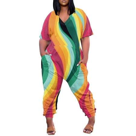 

Casual Jumpsuits For Women Trendy Summer Comfortable V Neck For Short Sleeve With Pockets Wide Shorts Rompers Womens Casual Jumpsuits