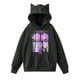 thumbnail image 1 of Dem on Hunting pop Huntrix Print Cat Ears Hoodie with De-mon Sweatshirt Movie Fashion Streetwear Long Sleeve Print Soft Sweatshirt L, 1 of 4
