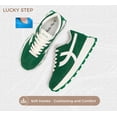 thumbnail image 4 of LUCKY STEP Womens Retro Platform Sneakers Classic Comfortable Casual Shoes,Green, 4 of 11