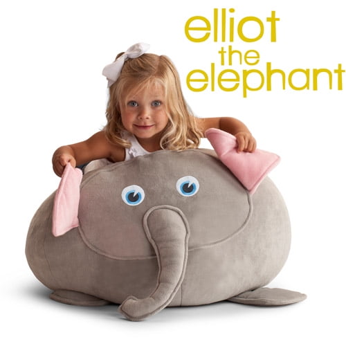 Big Joe Elliott the Elephant Bagimal w/ Lil Buddy Bean Bag Chair