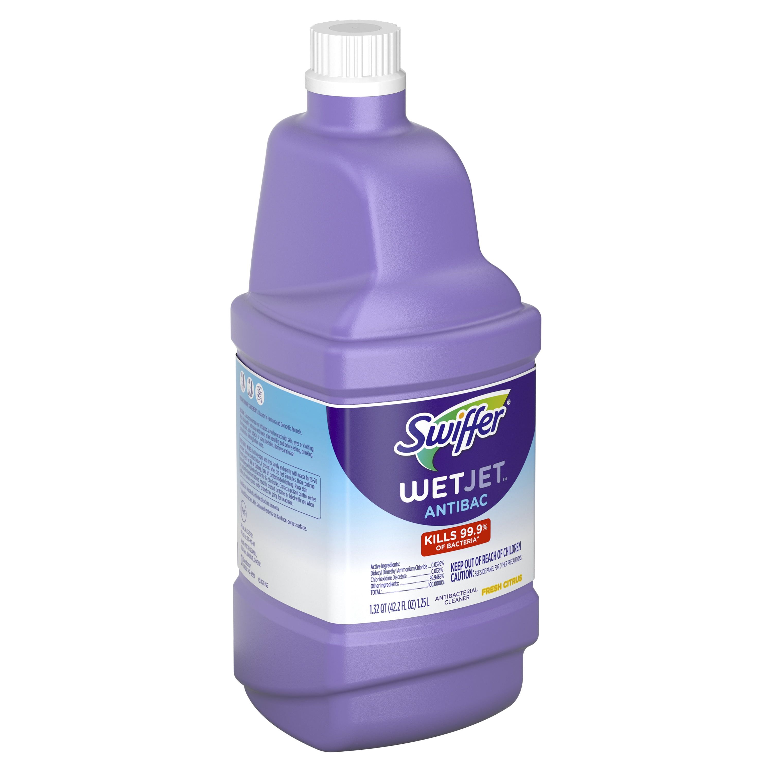 Swiffer Wet Jet Antibacterial Liquid Floor Cleaner, Citrus Scent, 42.2 ...