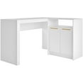 thumbnail image 1 of Manhattan Comfort Kalmar Bureau en Forme de L Blanc, 1 of 4