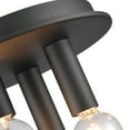 thumbnail image 2 of Elk Lighting Pepper Matte Black Finish 3-Light Flush Mount, 2 of 5