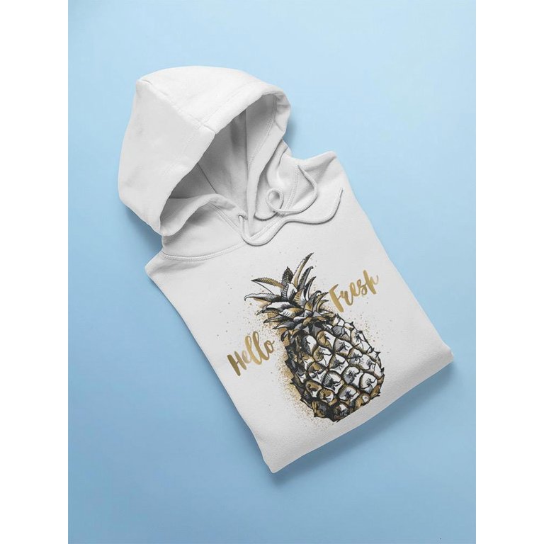 Gold And Silver Pineapple Fruit. Hoodie Women -Image by Shutterstock,  Female 3X-Large - Walmart.com