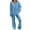 Blue, variant on FAVIPT 2024 Women's Fuzzy Fleece 2 Piece Outfits Pajama Set Long Sleeve Sweater High Waist Pants Casual Loose Loungewear Nightwear,Fleece Pajamas Sets for Women Soft