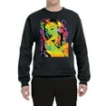 thumbnail image 2 of Wild Bobby, Colorful Woman Marilyn Monroe Pop Culture Unisex Crewneck Graphic Sweatshirt, Black, Large, 2 of 3