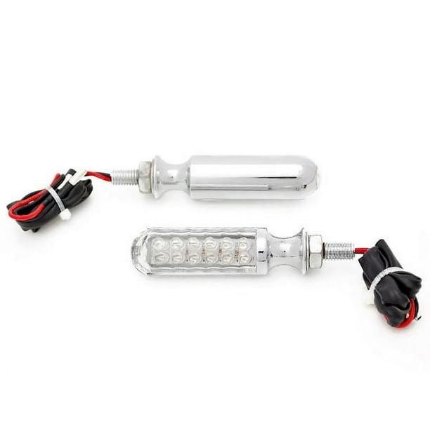 Krator Mini Personnalisé Conduit Clignotants Lampe Compatible avec Kawasaki en Vulcan 450 500 LTD
