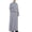 Gray, variant on Women's Half Button Down Thobe Lightweight Breathable Arabic Dishdasha Stand Collar Arab Thobe with Pockets Brown S