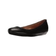 thumbnail image 1 of NATURALIZER Womens Black Breathable Arch Support Cushioned Brittany Slip On Leather Ballet Flats 6 M, 1 of 3