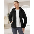 thumbnail image 3 of Pioneer Camp Women's Fuzzy Fleece Jacket Full Zip Up Lightweight Warm Soft Fleece Coat with hood for Spring Fall Winter, 3 of 5