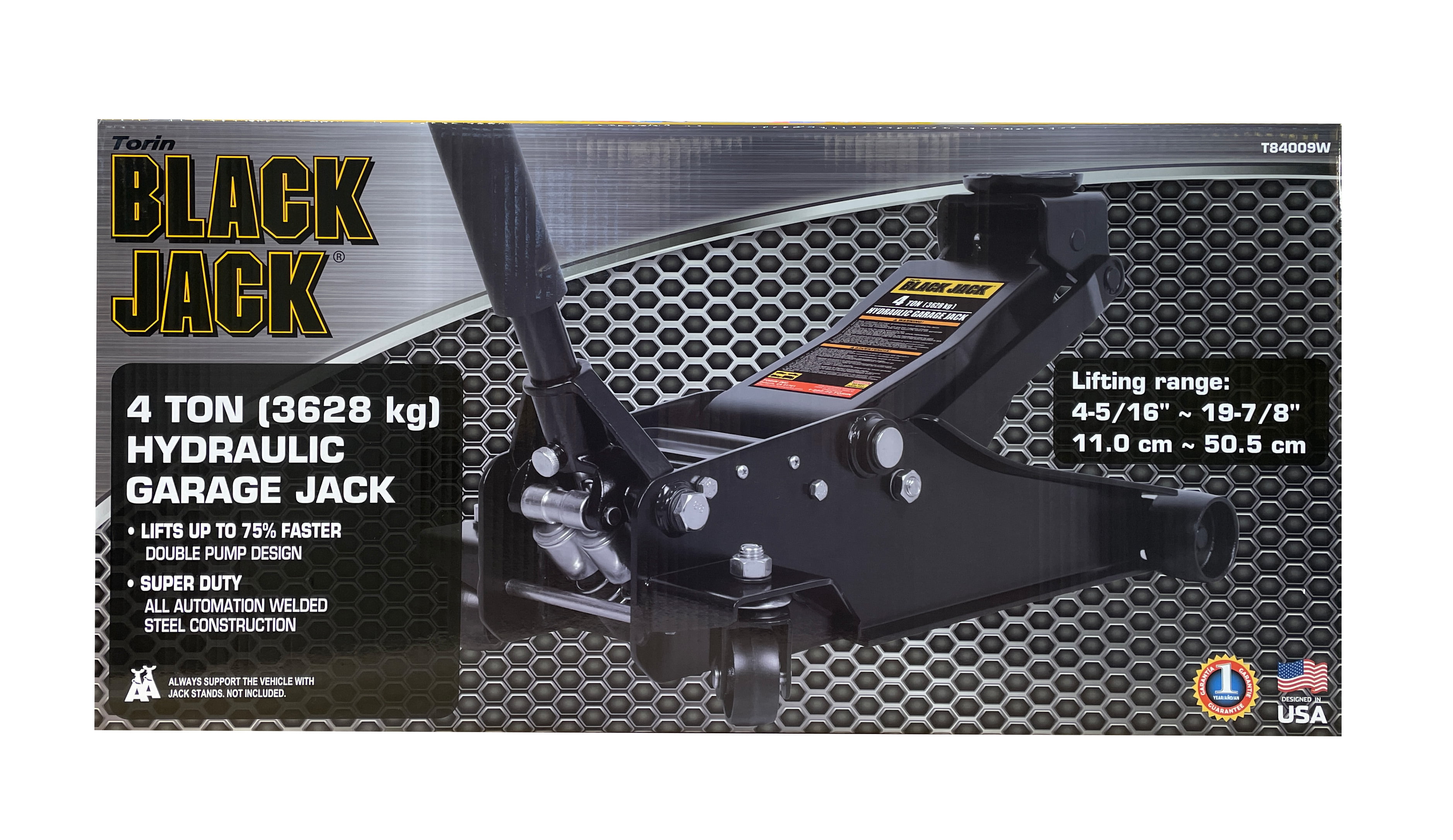 Black Jack T84009W Heavy Duty Garage Jack with Dual Pump, 4 Ton