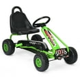 thumbnail image 6 of Topbuy 4-Wheel Kids Pedal Powered Ride on Go Kart W/ Adjustable Seat & Handbrake Green, 6 of 6