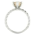 thumbnail image 4 of Solitaire Engagement Ring for Women - 2ct Natural Morganite in 14K White Gold Promise Ring, 4 of 6