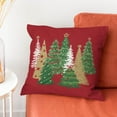 thumbnail image 2 of Merry Christmas Throw Pillow Cover Decorative Xmas Red Pillow Case Sofa Decor Square Cushion Covers 18X18 inches, 2 of 3