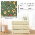 thumbnail image 6 of Yayeee 6 Pack Kitchen Dishcloths for Washing Dishes Soft Absorbent Microfiber Towels, Yellow Christmas Gingerbread, 6 of 9