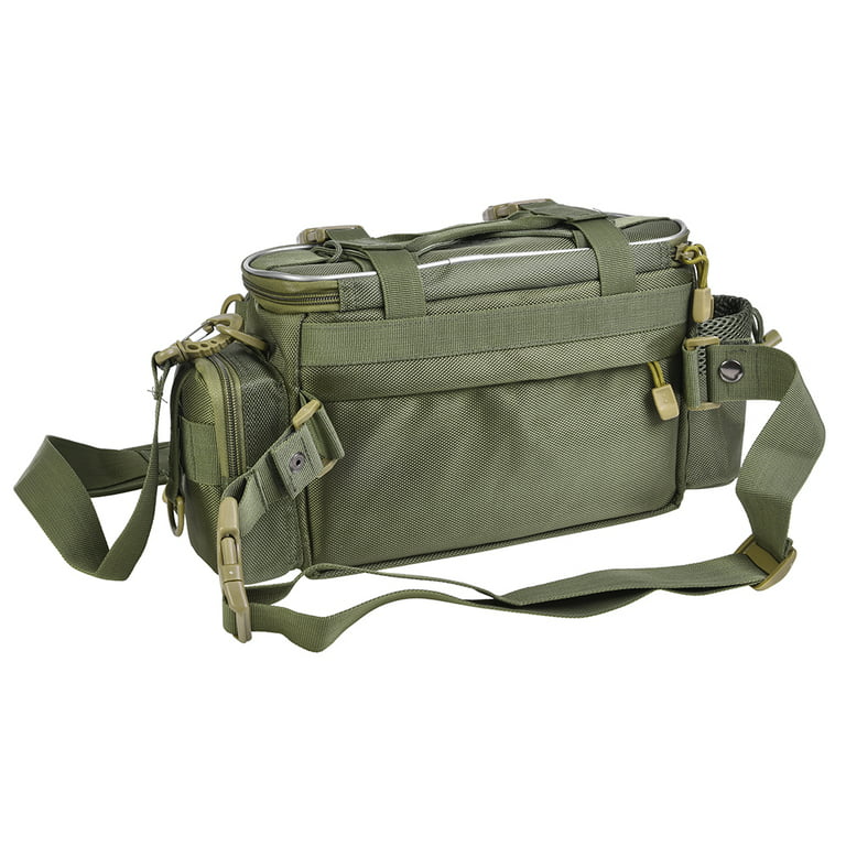 Multifunctional Fishing Tackle Bag Outdoor Sports Single Shoulder Bag  Crossbody Bag Waist Pack Fishing Lures Tackle Gear Utility Storage Bag