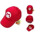 thumbnail image 2 of Students Youth Letters Baseball Cap Sport Hat Red Mario Cap  for Kids Adult Weather Running Tennis Golf, 2 of 5
