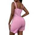 thumbnail image 5 of Gvmfive Women Casual Solid Sleeveless Short Jumpsuit Rompers with Pockets, 5 of 6