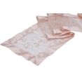 thumbnail image 1 of 50 Pieces, Swirl Embroidery Table Runner Approx. 12" x 106" Edge: Folded Ribbon - Blush/Rose Gold, 1 of 1