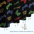thumbnail image 6 of Colorful Games Text Black Pattern Shower Curtain 36"x72" ,Bathroom Decorative Shower Curtains Set with 12 Hooks,Modern Waterproof Washable Shower Curtain, 6 of 6
