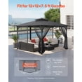 thumbnail image 2 of VEVOR Replacement Mesh Gazebo Netting Screen for 12x12x 7.5 ft Outdoor Patio, Net Only, 2 of 9