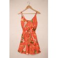 thumbnail image 4 of ABPHQTO Vestido floral evasé sin mangas naranja para mujer, 4 of 5