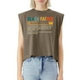 thumbnail image 5 of EcoLoom Fathers Day Black Father Definition African American Dad Cap Sleeve Muscle Crop Shirt Women Sleeveless Baby Tee, 5 of 5