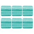 thumbnail image 2 of Pofeuu Teal Turquoise Print Leather Coasters Set of 6, Round Cups Mugs Mat Pad for Home Kitchen Heat Resistant Drink Coasters,Square, 2 of 7