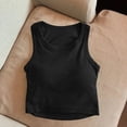 thumbnail image 2 of Bobifish Little Girls Tank Crew Neck Sleeveless Ribbed Padded Undershirts Daily Athletic Casual Soft Stretchy Lightweight Tank Tops, 2 of 4