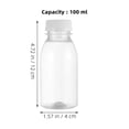 thumbnail image 2 of Nestingho 10pcs Plastic Empty Juice Bottles Reusable Water Bottles with Caps Clear Drink Containers 100ml Plastic Juice Bottles, 2 of 7