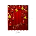 thumbnail image 4 of PALIFEUR Christmas Shower Curtain, Merry Xmas Balls with Red Background Shower Curtain Liner, Waterproof Shower Curtains for Bathroom, Christmas Decorations, 71L x 70W Inch, 4 of 8