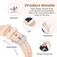 thumbnail image 2 of Compatible with Samsung Galaxy Watch 4 Band 40mm 44mm/ Galaxy Watch 4 Classic Bands 42mm 46mm/ Galaxy Watch 3 Band 41mm, No Gap Soft Silicone Sport Ad, 2 of 4