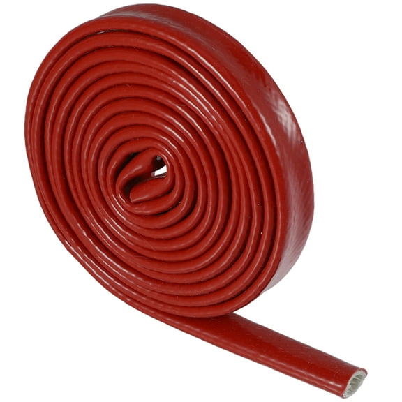 1/2" ID 10ft Heat Shielded Fire Sleeve Silicone Coated Fiberglass Tape for Car Hose Lines Wires Electrical Wiring Red
