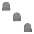 thumbnail image 1 of Minnieouse Beanie Caps Cuffed Knitted Hats Warmer Fashion Elástico Casual Skullies Headwear Brimless Winter light silver grey Type1 NO1, 1 of 6