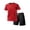 Wine, variant on Kychelot Men's Summer Pajamas 2 Piece Comfy Stretch Short Sleeve T-Shirts and Shorts Sets Casual Home Sleepwear