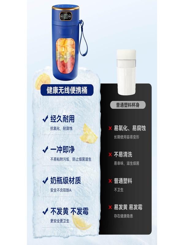 JMKQLZ New Juicer Machine with Digital Display for Fruit and Vegetable, Multifunctional Portable Small Juicer for Home Office and School