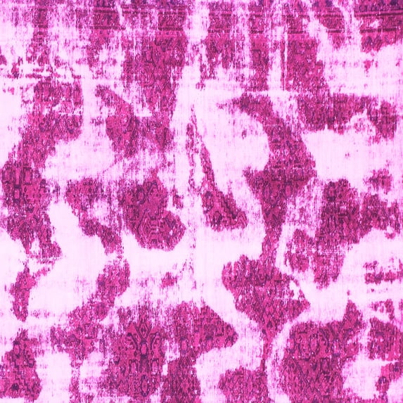 Ahgly Company Indoor Square Abstract Pink Modern Area Rugs, 5' Square