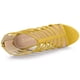 thumbnail image 4 of Sandalias de Tacón En Forma de Jaula Plataforma Tacón de Aguja para Mujeres Allegra K Amarillo 40, 4 of 6