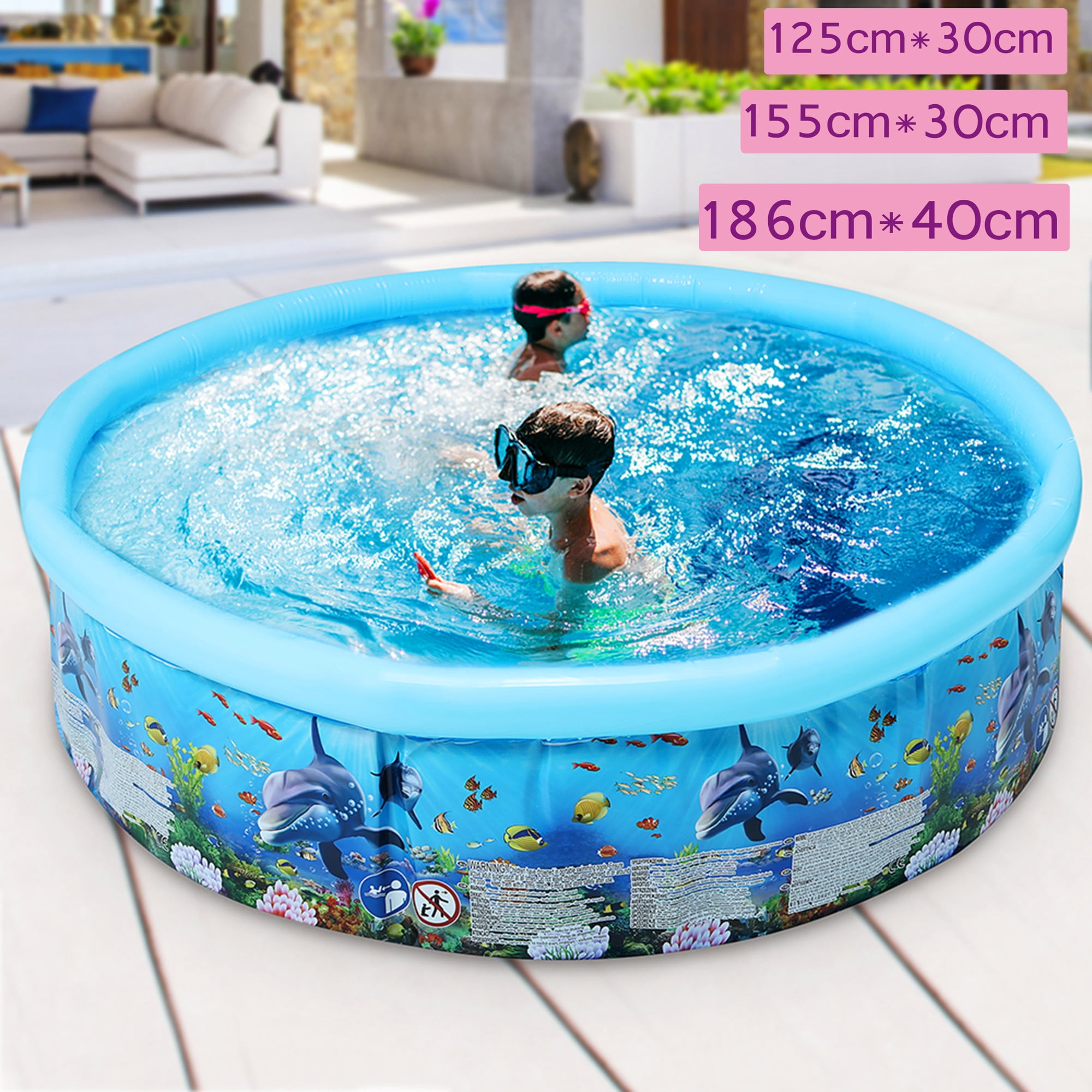 8ft Prompt Set Inflatable Paddling Pool Swimming Pool Family Fun Outdoor Party 