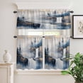 thumbnail image 6 of Black Marble Curtain Valances Set Gold Line Modern Abstract Minimalist Art Kitchen Curtains 24&nbsp;inch Length Rod Pocket Valance and Tiers 3 Piece Set Small Bedroom Bathroom Laundry Decor, 6 of 9