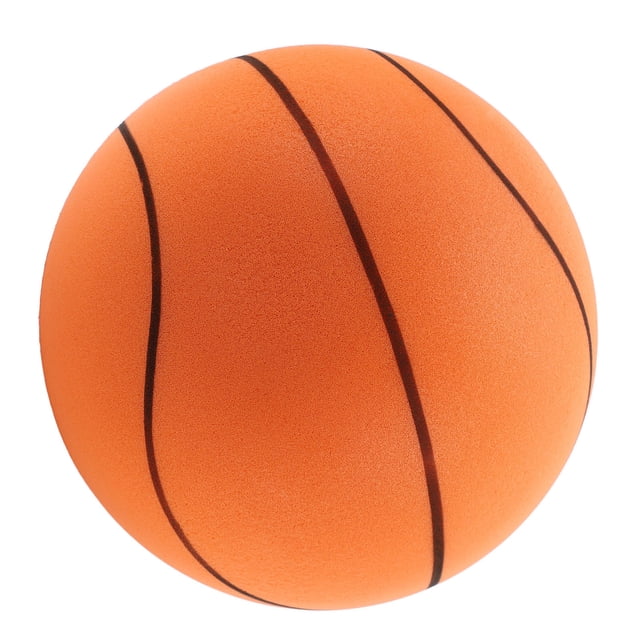 Silent Ball, PU Inflation Free Highly Elastic Silent Basketball Durable for Home Orange,Cyan,Pink,Blue